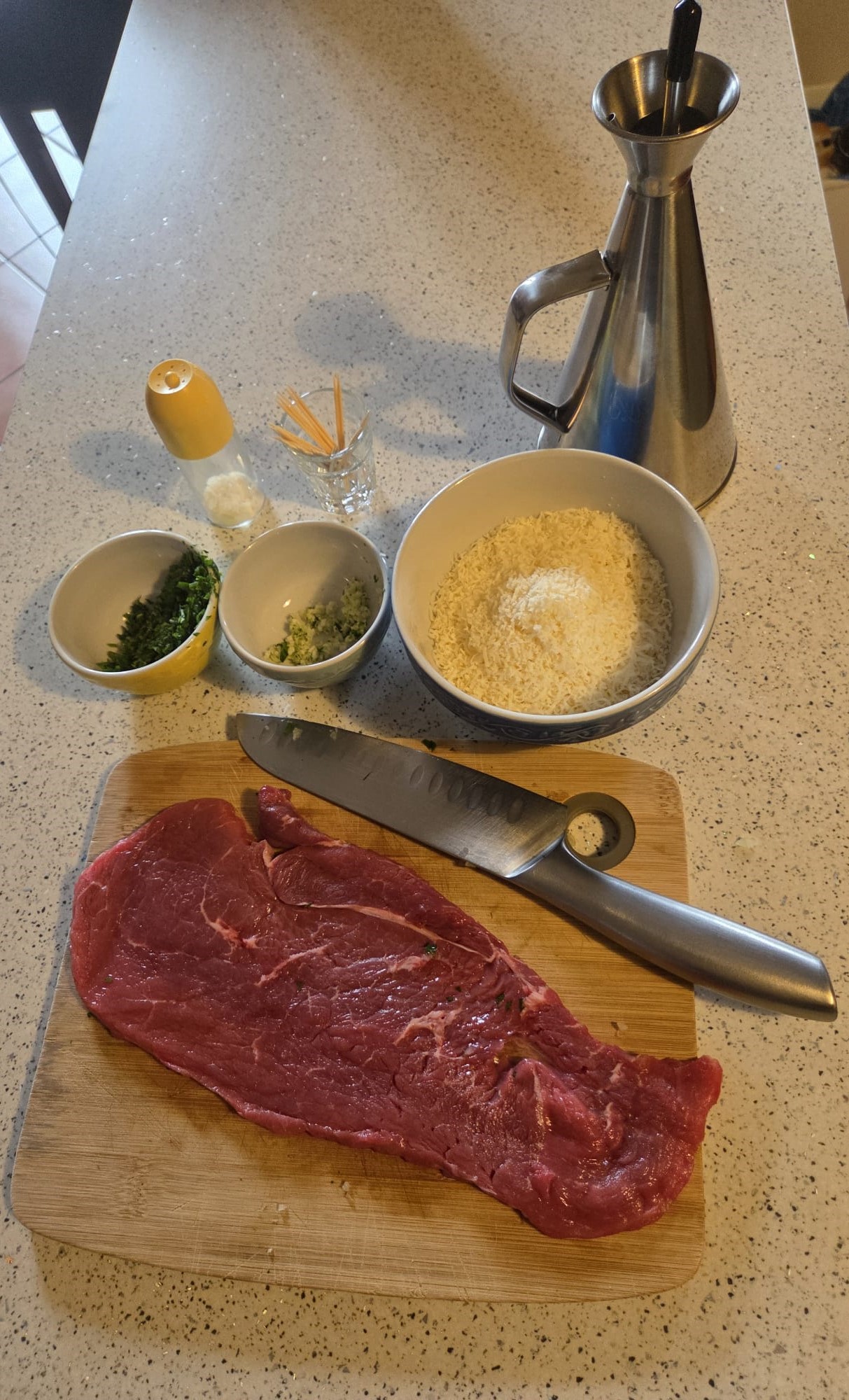 Ingredienti per le brasciole di manzo