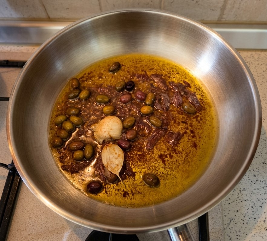 Soffritto di alici e olive taggiasche