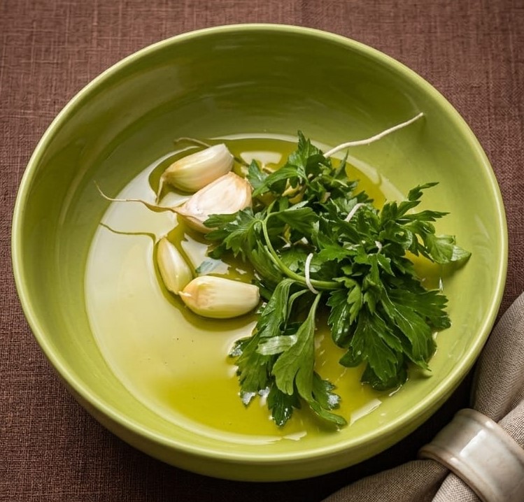 Marinatura con olio aglio e prezzemolo